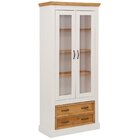 Cristaleira Vitrine De Madeira Maciça Com 2 Gavetas | Coleção